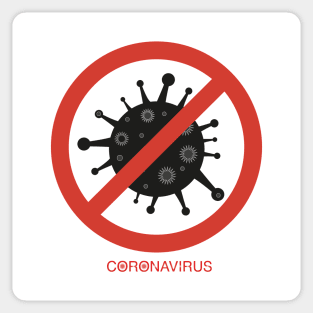 Black coronavirus sign Sticker